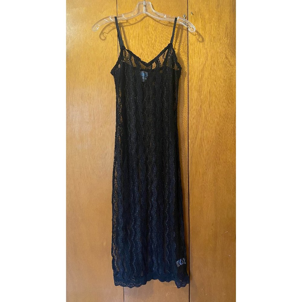 NWOT FREE PEOPLE INTIMATELY BLACK LACE MIDI DRESS, BLACK SMALL